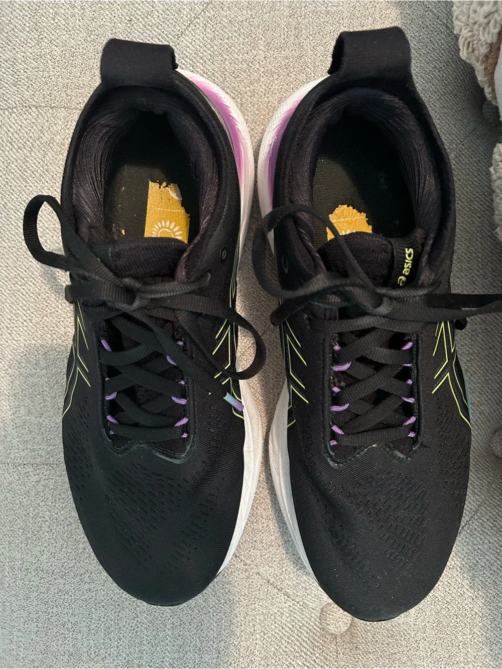 ASICS Gel Nimbus 25 running shoes , black, 8